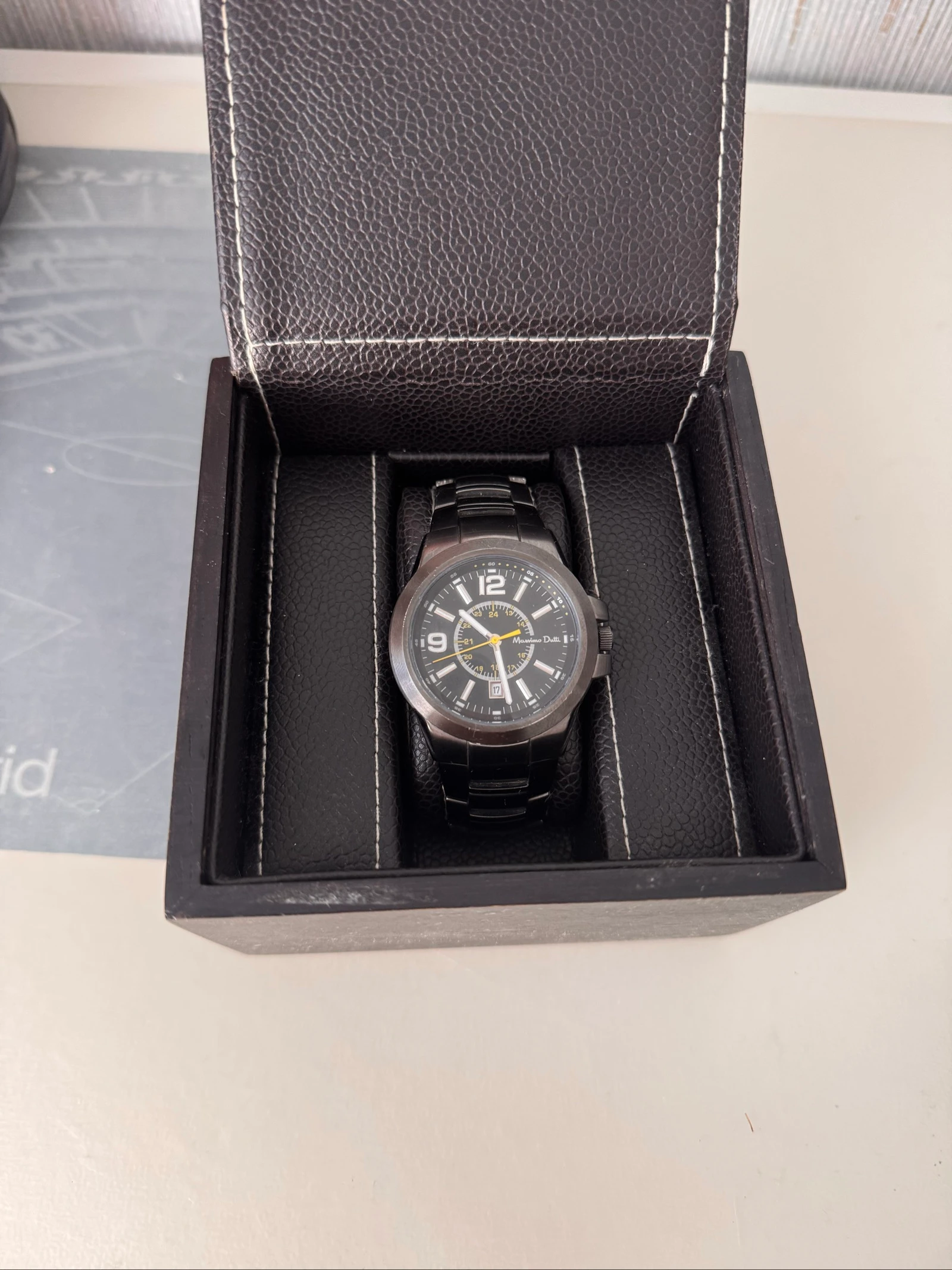 ⌚ Original Massimo Dutti Black Watch + Box | Elegant | Very Well Maintained – photo 10